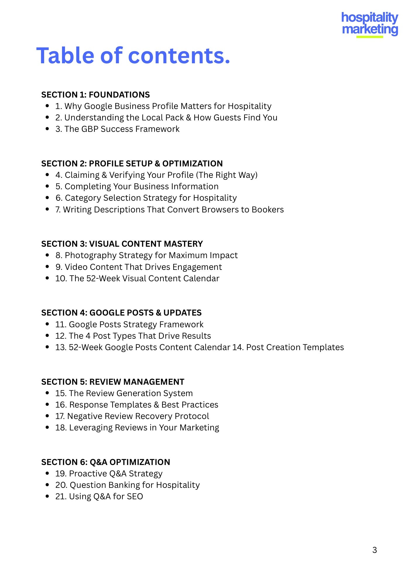 Google Business Profile Mastery For Hospitality